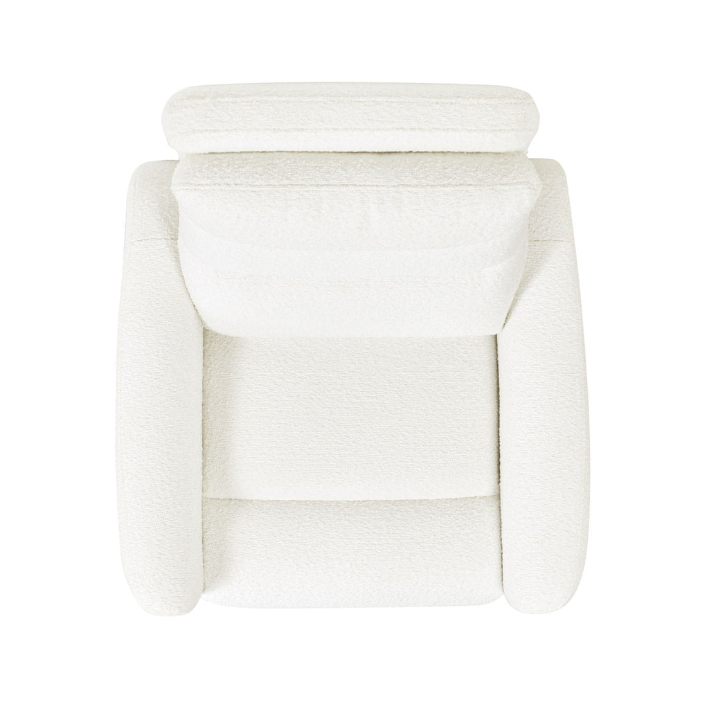 Bloomy - High Back Power Recliner Motion Chair - Chiffon White