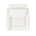 Bloomy - High Back Power Recliner Motion Chair - Chiffon White