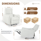 Wall Hugger Power Recliner Chair With USB Port (Type-C)