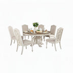 Elegant Dining Set Round Table And Side Chairs