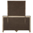 Solano 9-drawer Bedroom Dresser with Mirror Weathered Mango