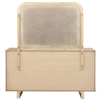 Kailani 9-drawer Dresser and Mirror Beige Oak