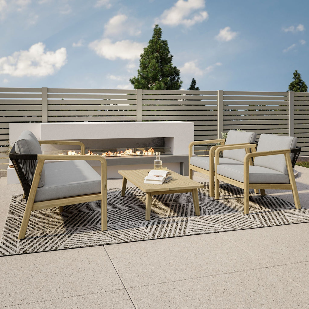 Palmetto - Outdoor Coffee Table - Light Teak