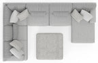 Logan - Upholstered Sectional With Comfort Coil Seating - 46" Cocktail Ottoman And Accent Pillows Included
