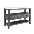 Merel - Server - White Marble Top & Gray Oak