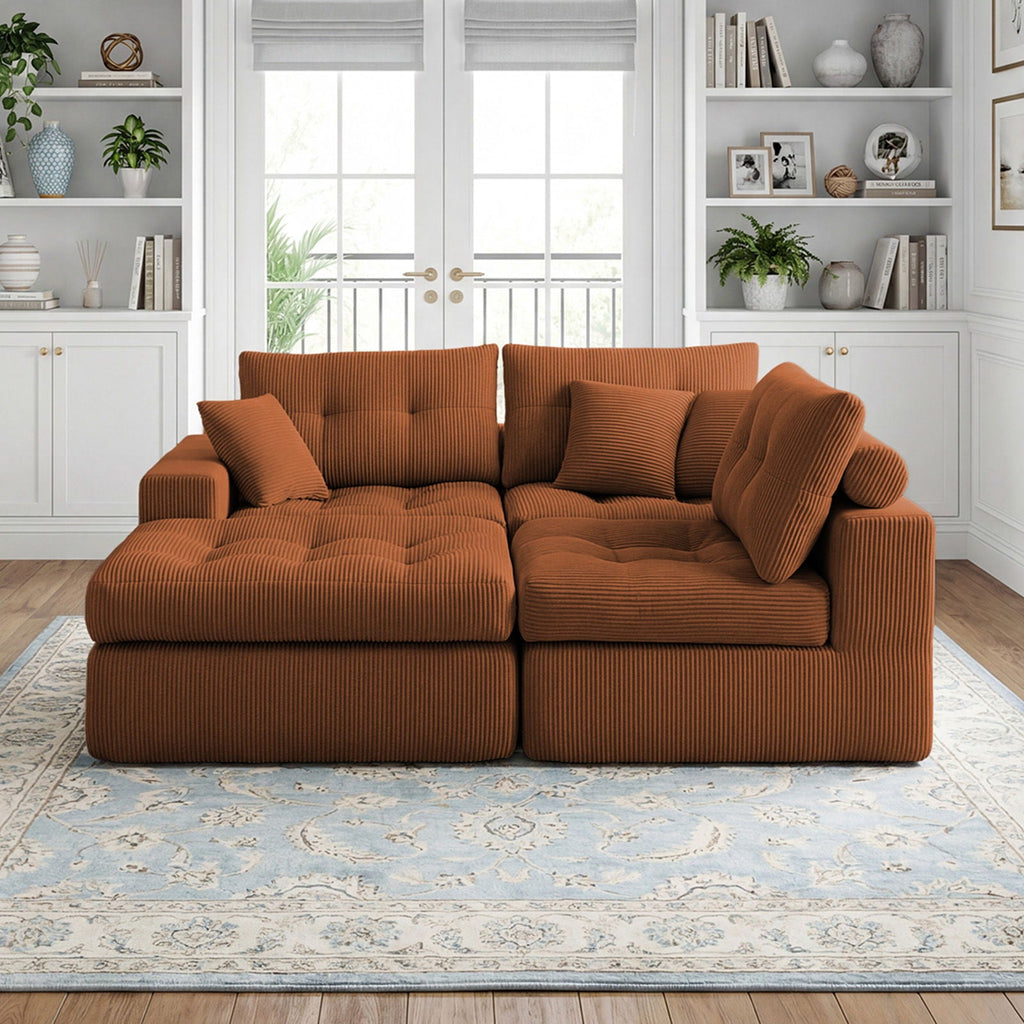 Corner Chaise L-Shaped Sectional Sofa Bed