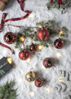 Christmas Ball Glass Decorative Hanging Ball Christmas Tree Ornaments, For Holiday Party Decorations