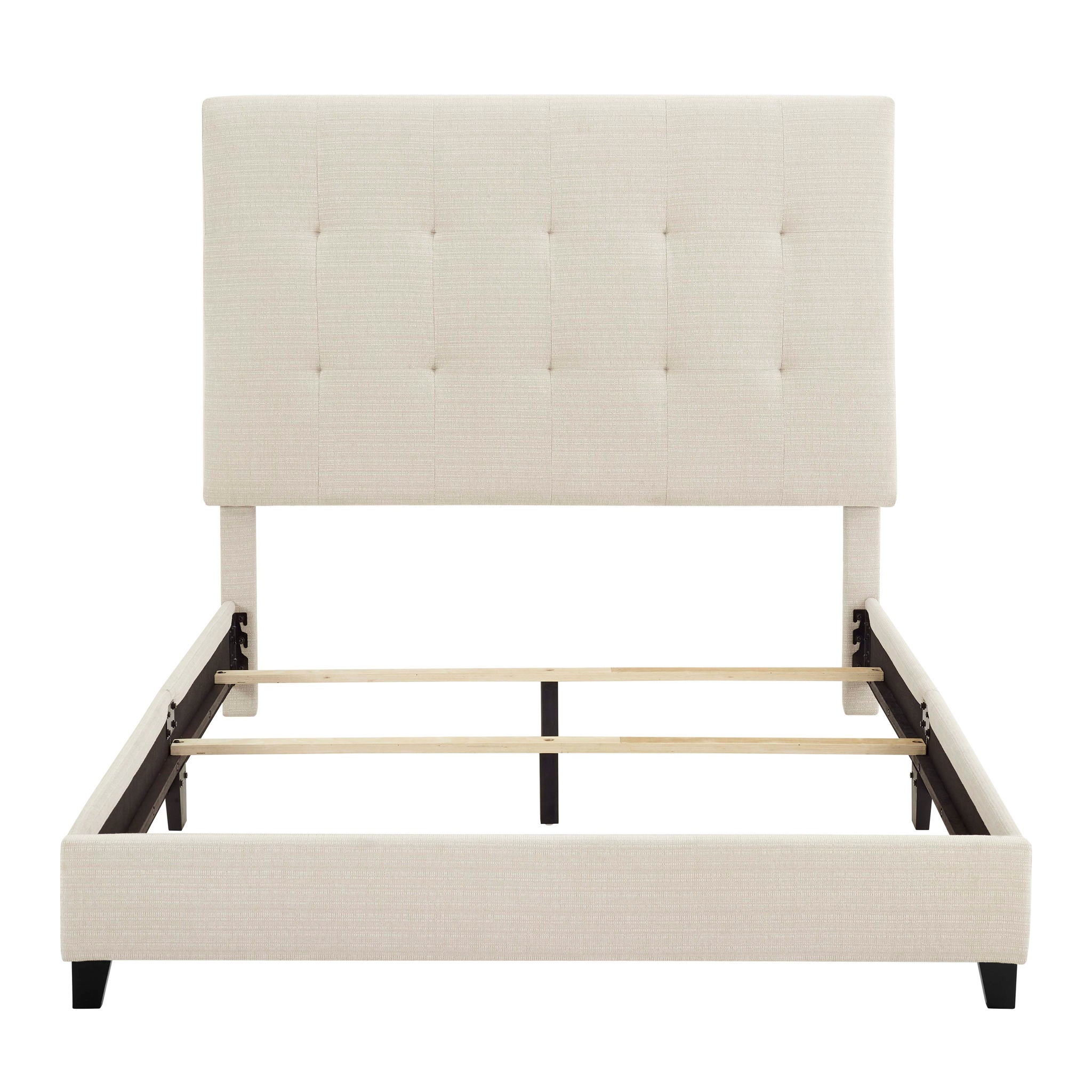 Tufted Upholstered Headboard Platform Bed