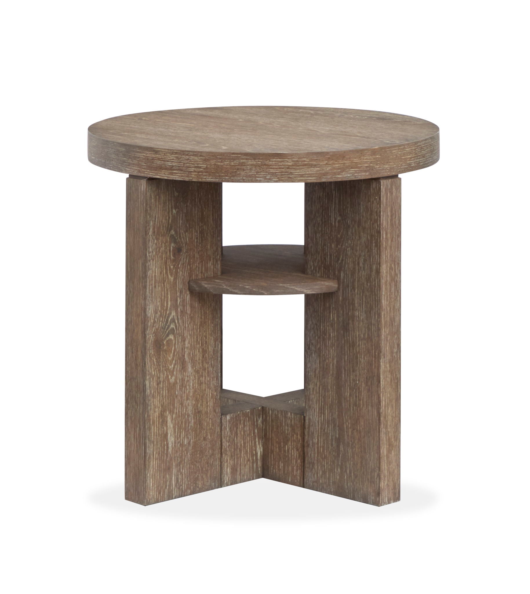 Cypress - Round End Table - Spiced Brown
