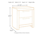 Derekson - Two Drawer Night Stand - Multi Gray