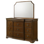 Garland 9-drawer Bedroom Dresser with Mirror Brown Cherry