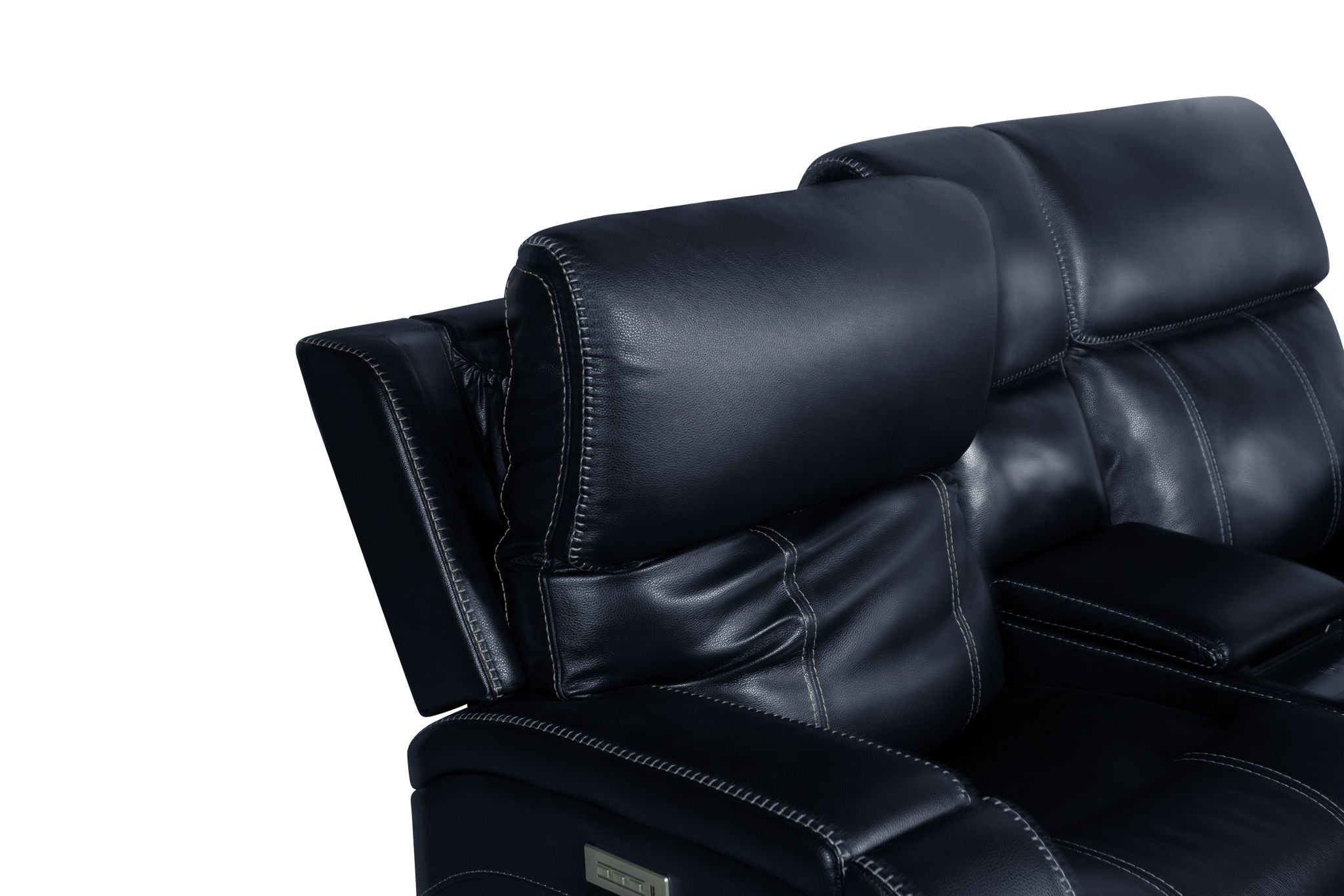 Glenwood - Power Console Loveseat-Recliner With Power And Power Headrest And Lumbar (Layflat)