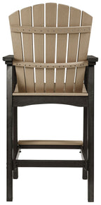 Fairen Trail - Tall Barstool (Set of 2) - Black / Driftwood