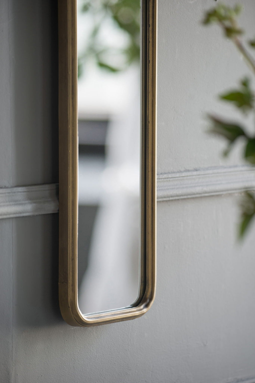 Full Length Mirror With AntiqueMetal Frame, Long Mirror For Hallway Living Room Bedroom Bathroom - Gold