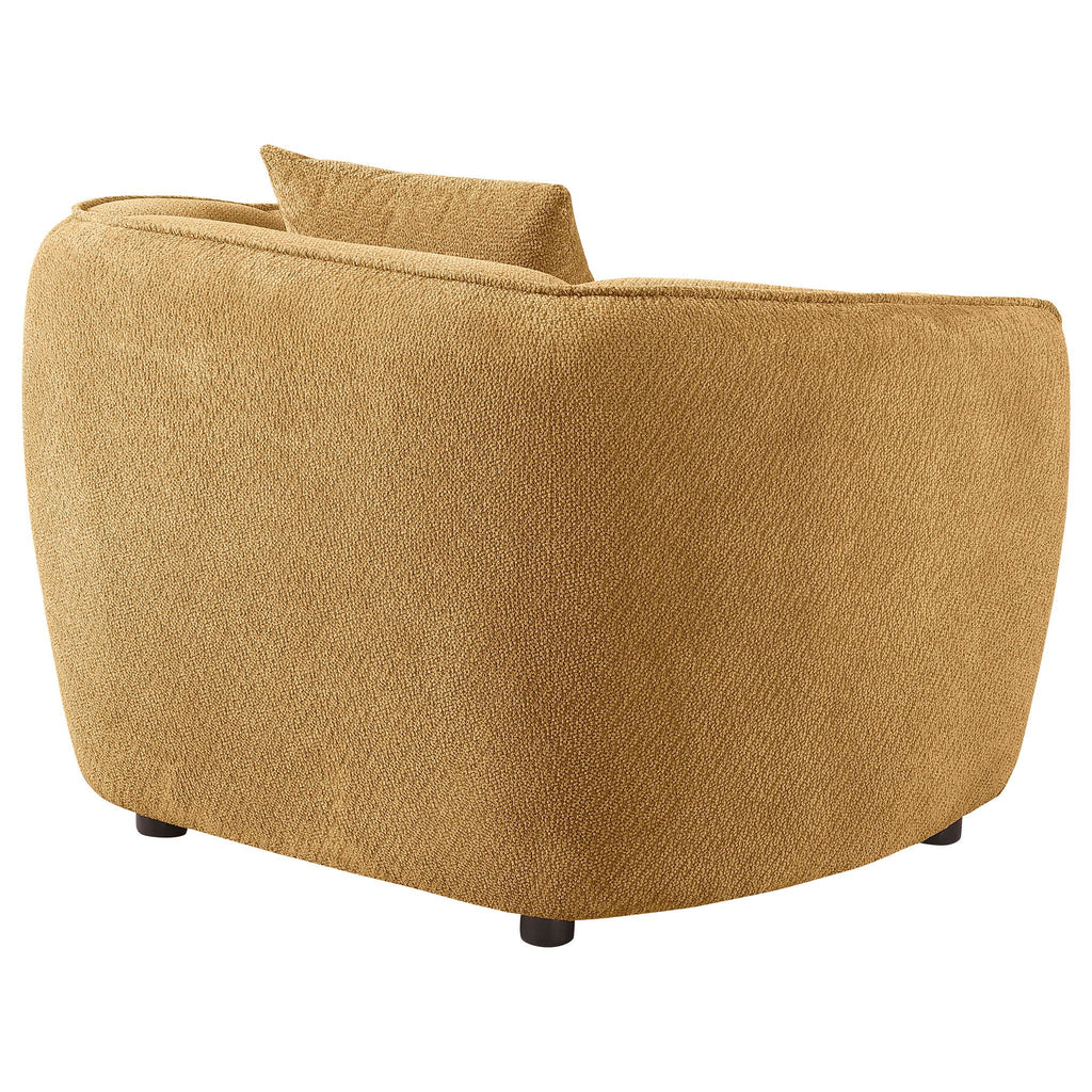 Aleisha Fabric Upholstered Accent Chair Mustard Yellow