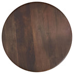 Dale Round Solid Mango Wood Side End Table Brown