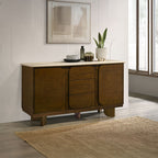 Kasha - Server With Marble Top Top - Vintage Oak
