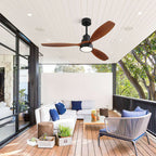 Ceiling Fan With Reversible DC Motor, LED Light, Solid Blades, Remote Control