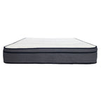 Hybrid Plush Foam Mattress, Soft Polyester Knit Cover, Multi Layer Foam Mattress - White / Gray - King