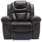 Home Theater Seating Manual Recliner Chair With Led Light Strip For Living Room