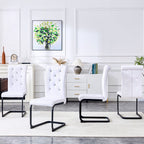 Alligator Skin Upholstered Dining Chairs