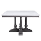 Yabeina - Square Dining Table - Marble Top Top & Gray Oak