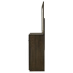 Atlas 7-drawer Bedroom Dresser and Mirror Set Dark Oak