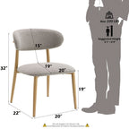 Kacey - Boucle Side Chair (Set of 2) - Gray