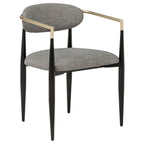 Bradbury Fabric Upholstered Dining Arm Chair Grey (Set of 2)