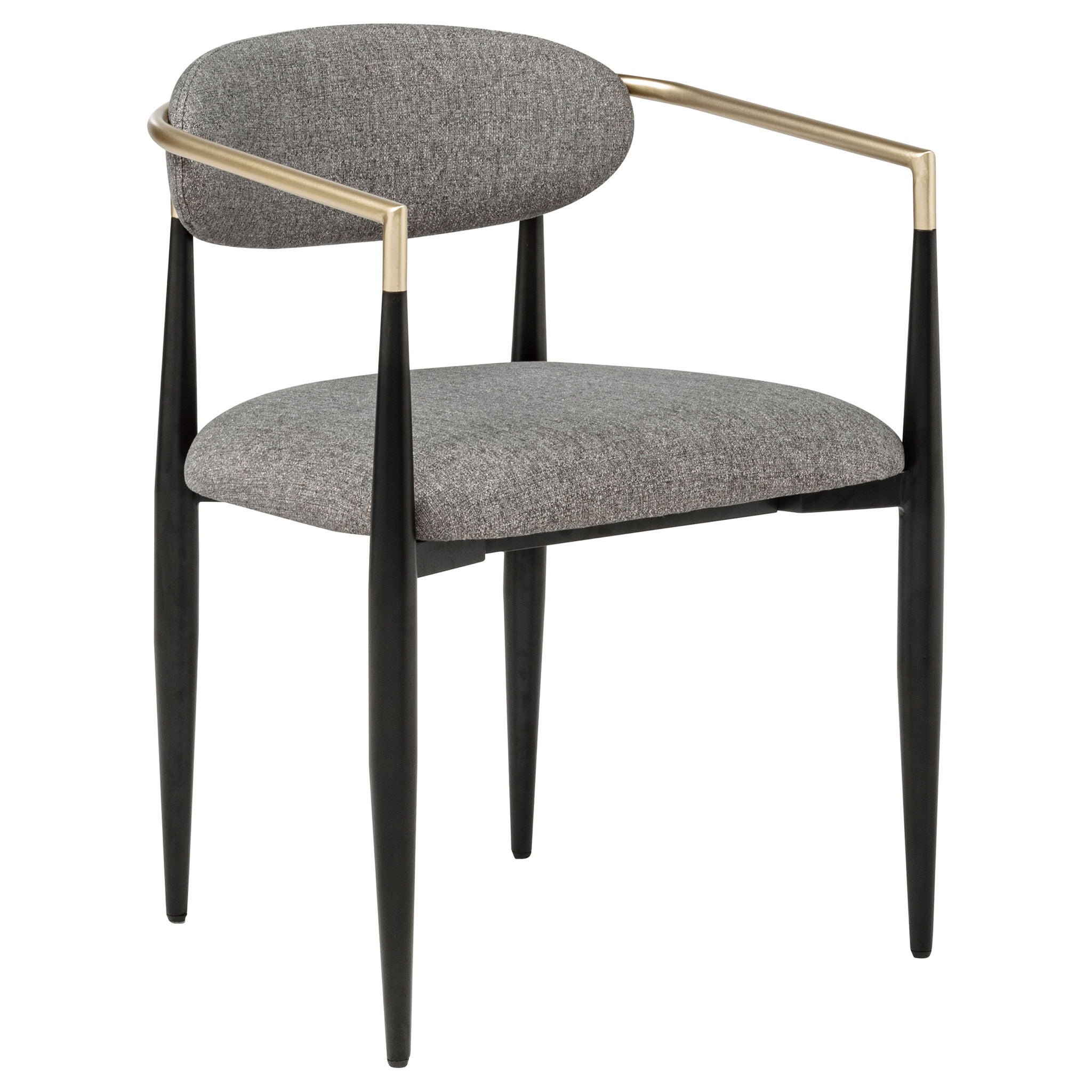 Bradbury Fabric Upholstered Dining Arm Chair Grey (Set of 2)