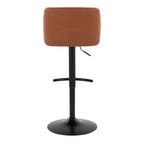 Toriano - Contemporary Adjustable Bar Stool With Rounded T Footrest (Set of 2)