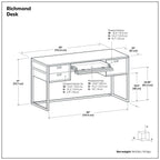 Richmond - Desk - Rustic Natural Aged Brown