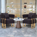 Modern Decorative Chair Teddy Fleece Upholstered And Metal Foot
