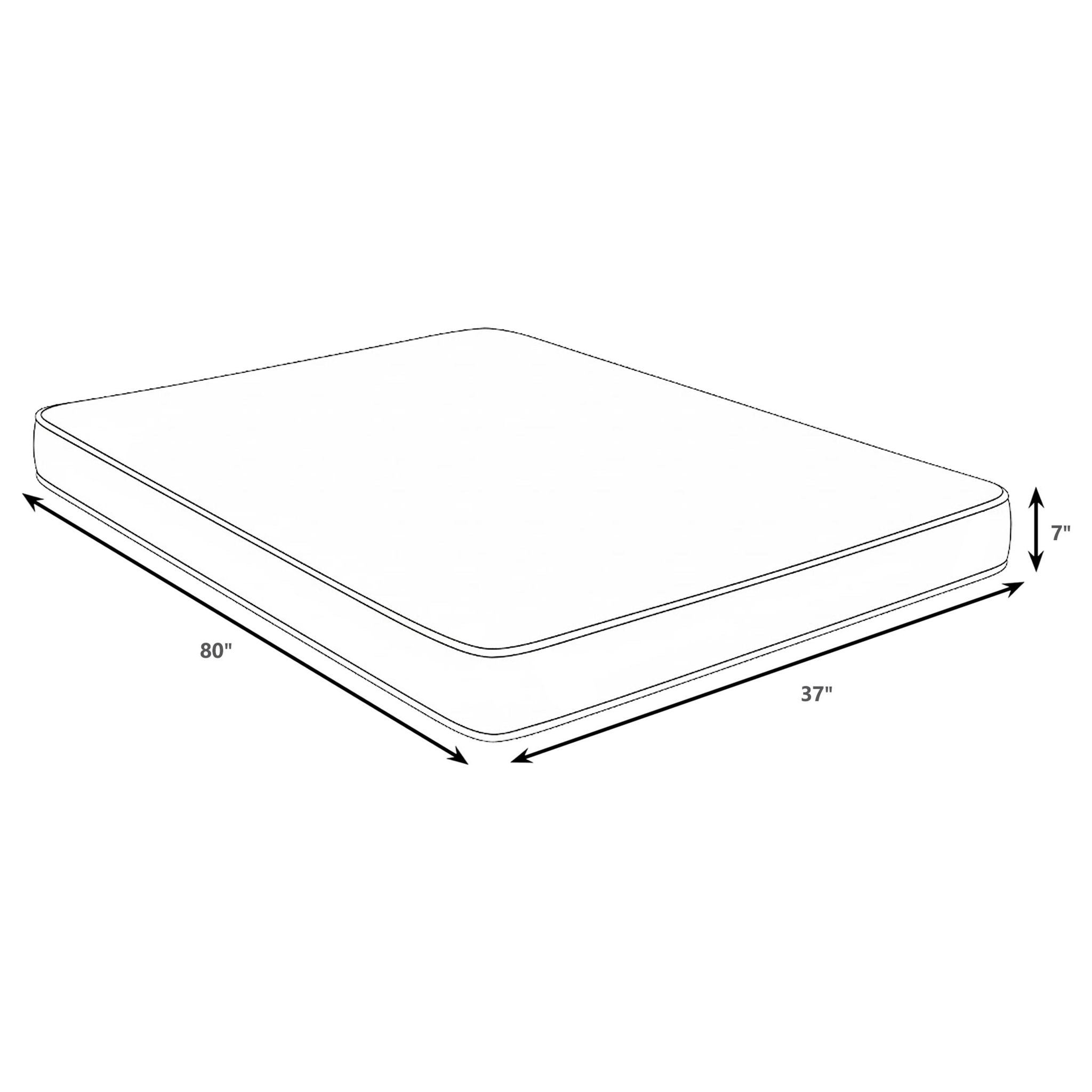 Kenyon 7-inch Twin XL Bamboo Cover Firm Foam Mattress