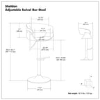 Sheldon - Upholstered Adjustable Swivel Bar Stool