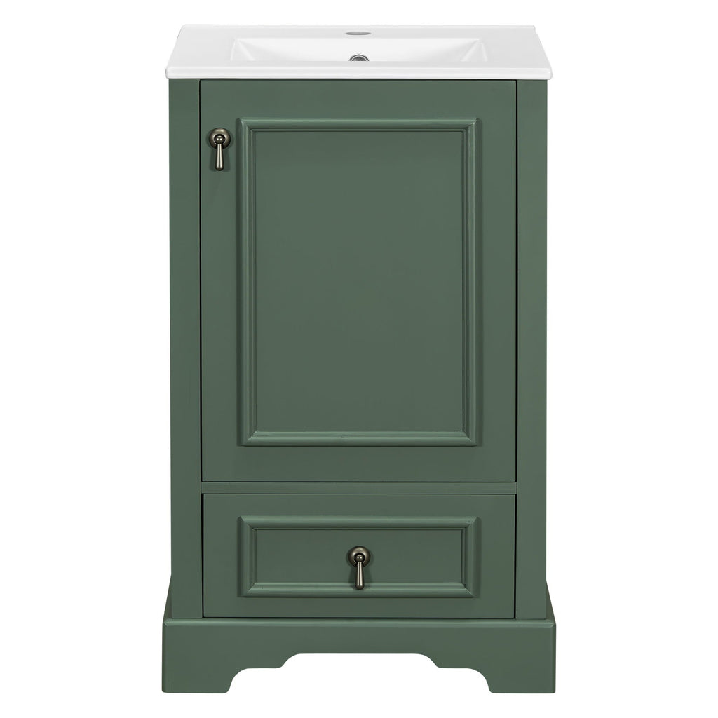 Bathroom Vanity With Sink, Soft Close Door, Adjustable U-Shaped Shelf