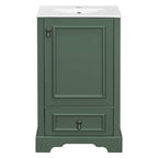 Bathroom Vanity With Sink, Soft Close Door, Adjustable U-Shaped Shelf