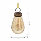 Luster Tear Drop Ornament, Glass Decorative Hanging Christmas Tree Ornaments For Holiday Party Decorations (Set of 12)