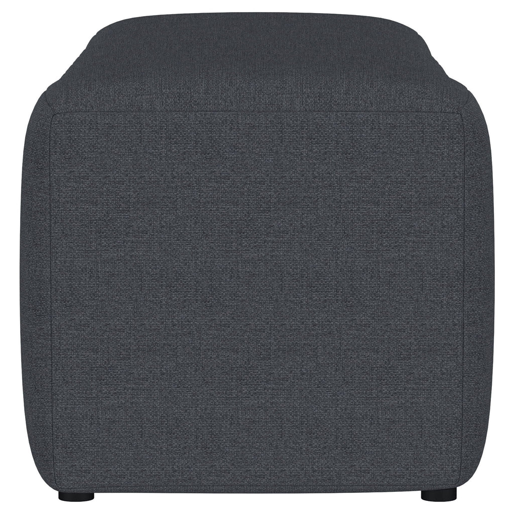 Summer Fabric Upholstered Tufted Accent Bench Charcoal