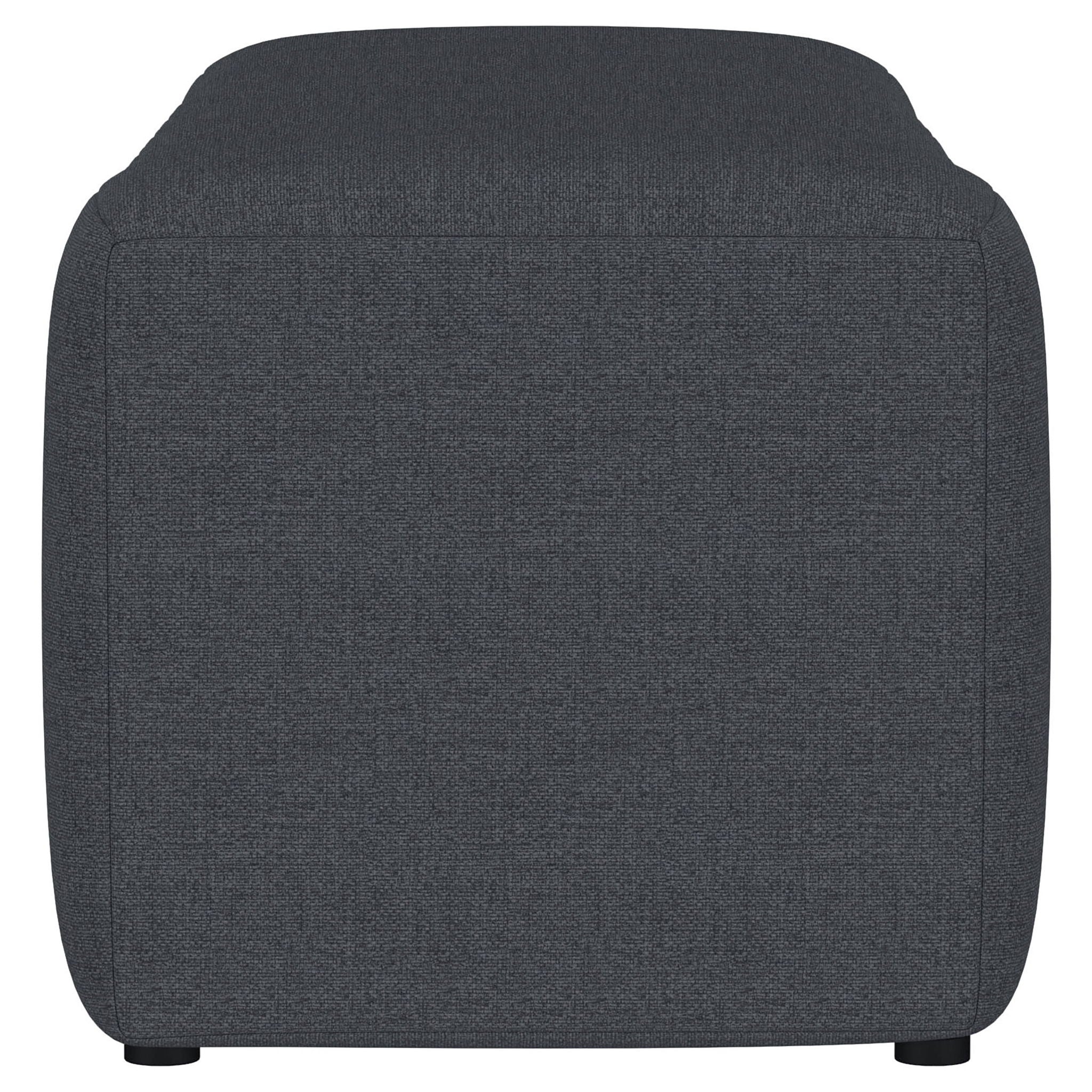 Summer Fabric Upholstered Tufted Accent Bench Charcoal