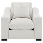 Ashlyn Fabric Upholstered Track Arm Accent Chair Sand