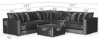 Remington - Modular Sofa And Cocktail Ottoman - Pine
