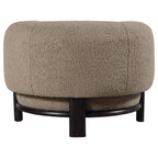 Lawler Upholstered Barrel Back Accent Chair Brown and Black