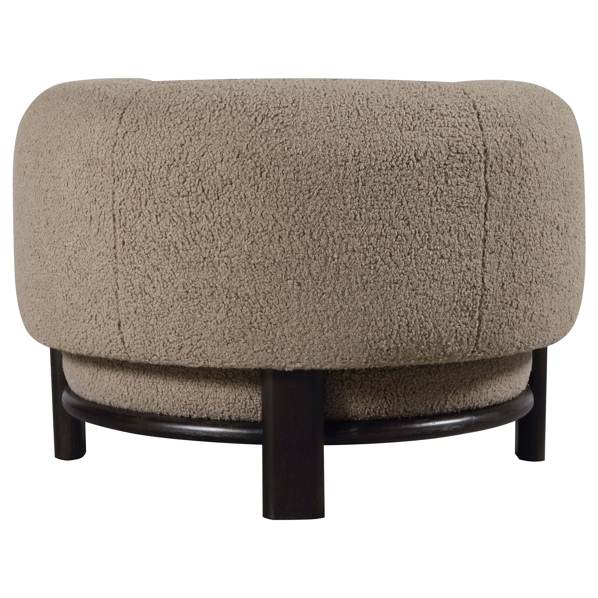 Lawler Upholstered Barrel Back Accent Chair Brown and Black