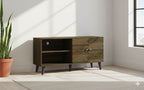Amidon - TV Stand, With 2 Storage Shelves And 1 Cabinet