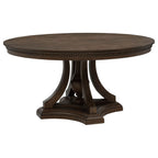 Ridgewell 5-piece Round Pedestal Dining Set Dark Oak