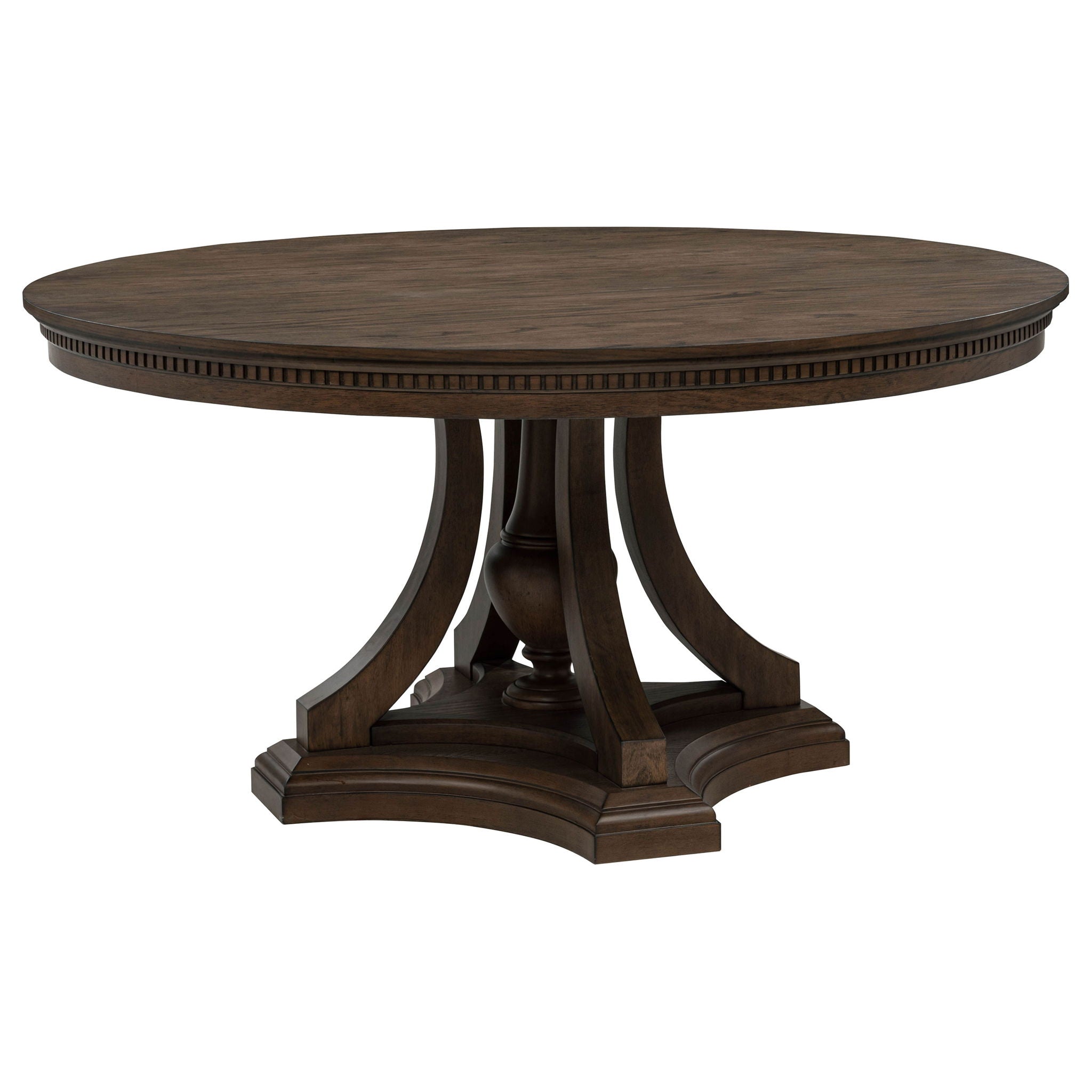 Ridgewell 5-piece Round Pedestal Dining Set Dark Oak