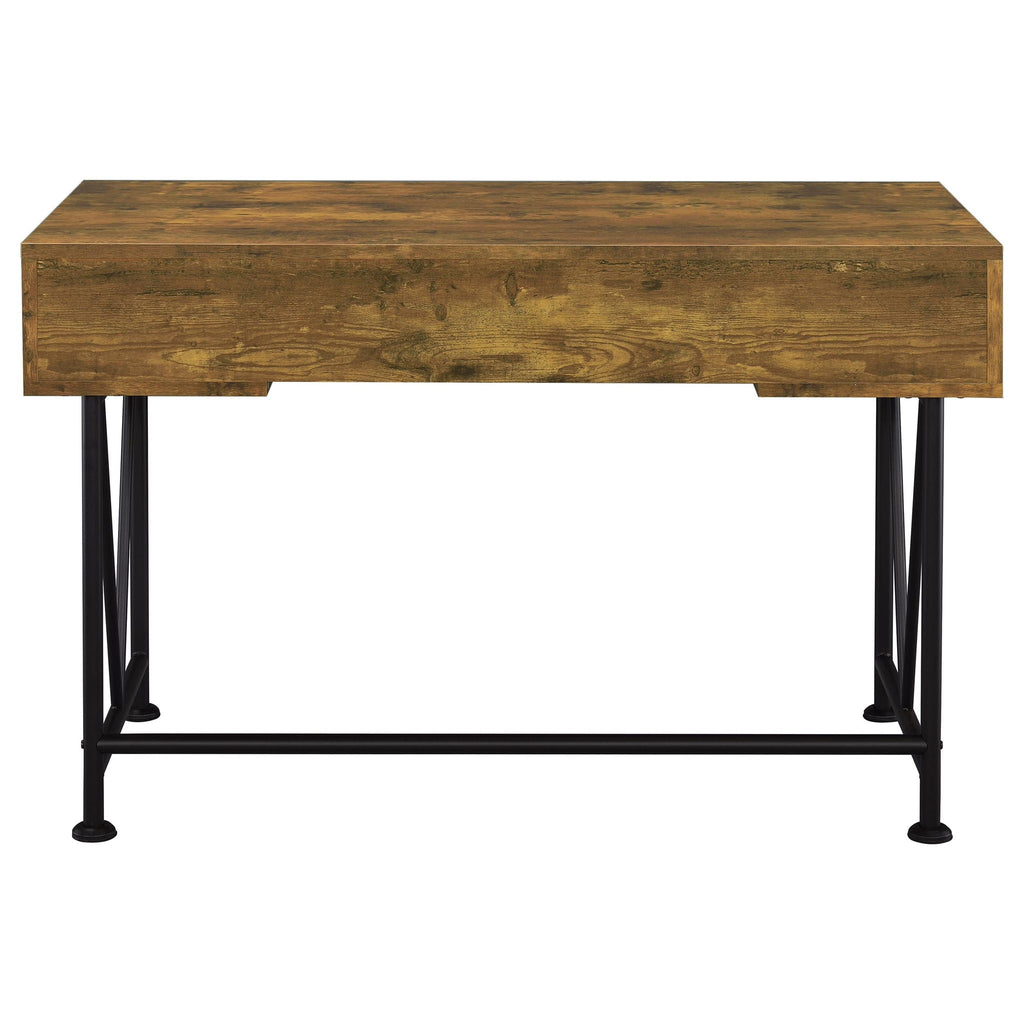 Analiese 2-piece Computer Desk Bookcase Set Rustic Nutmeg