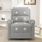 Manual Recliner Massage Chair With Swivel Rocker, 8 Massage Modes, Side Storage Pocket