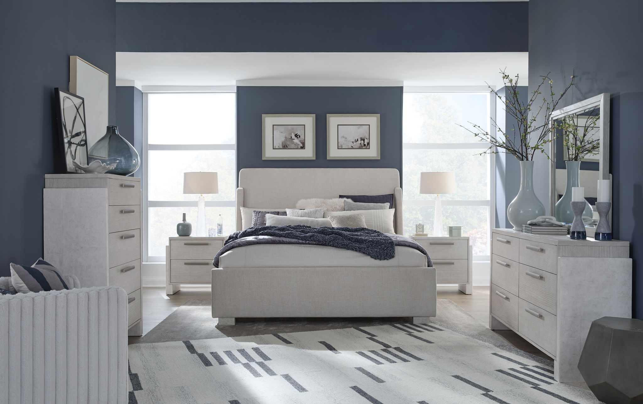 Lorelei - Upholstered Sleigh Bed